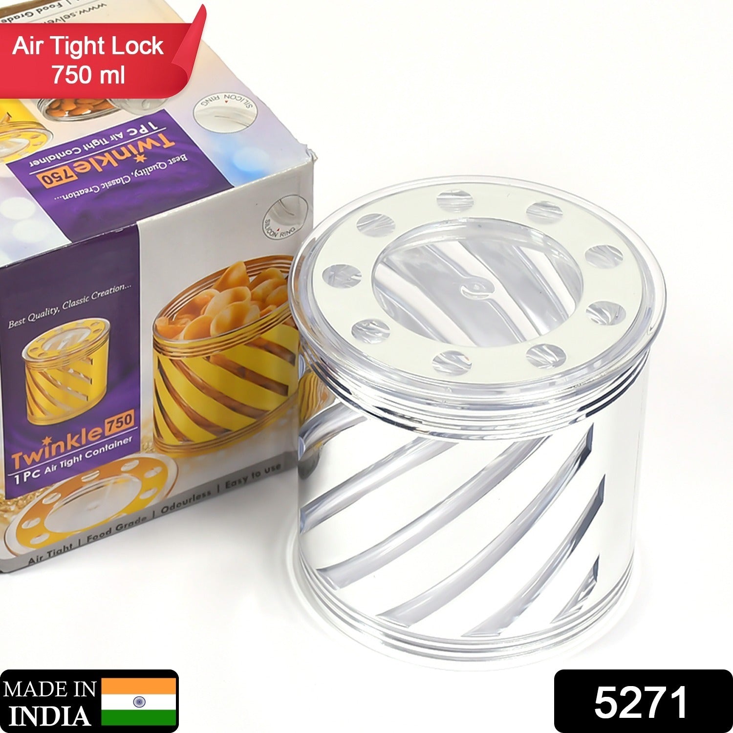 5271 Dry Fruit Container  Storage Box  Airtight Container For Home  Kitchen Use ( 750 Ml ) 5271 Dry Fruit Container  Storage Box  Airtight Container For Home  Kitchen Use ( 750 Ml )